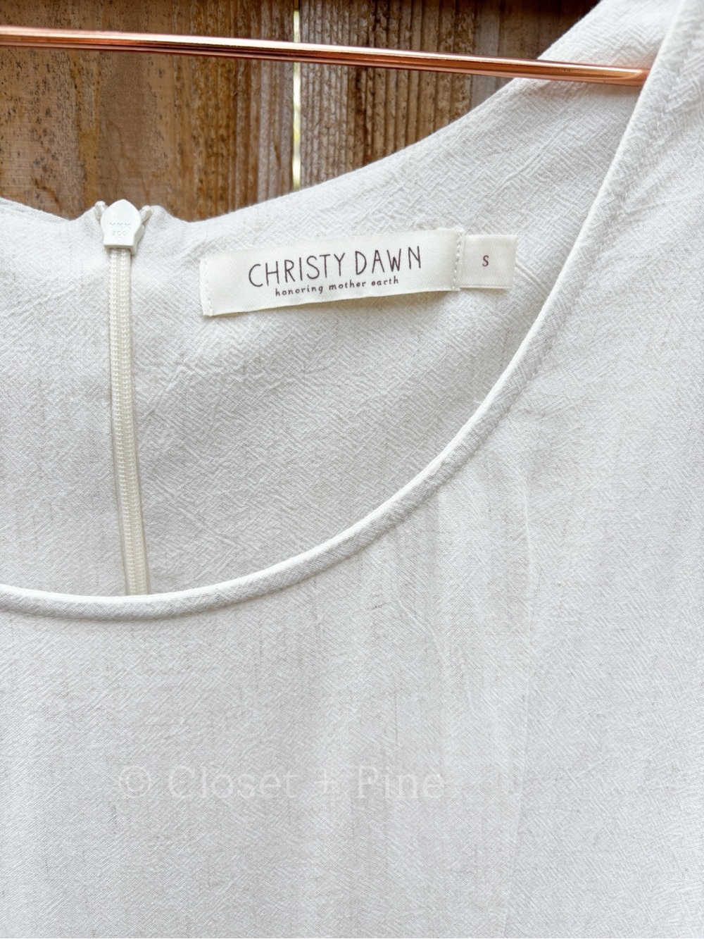 Christy Dawn The Scarlet Dress Eggshell Size Small Scoop Neck Maxi Off White - Picture 4 of 17